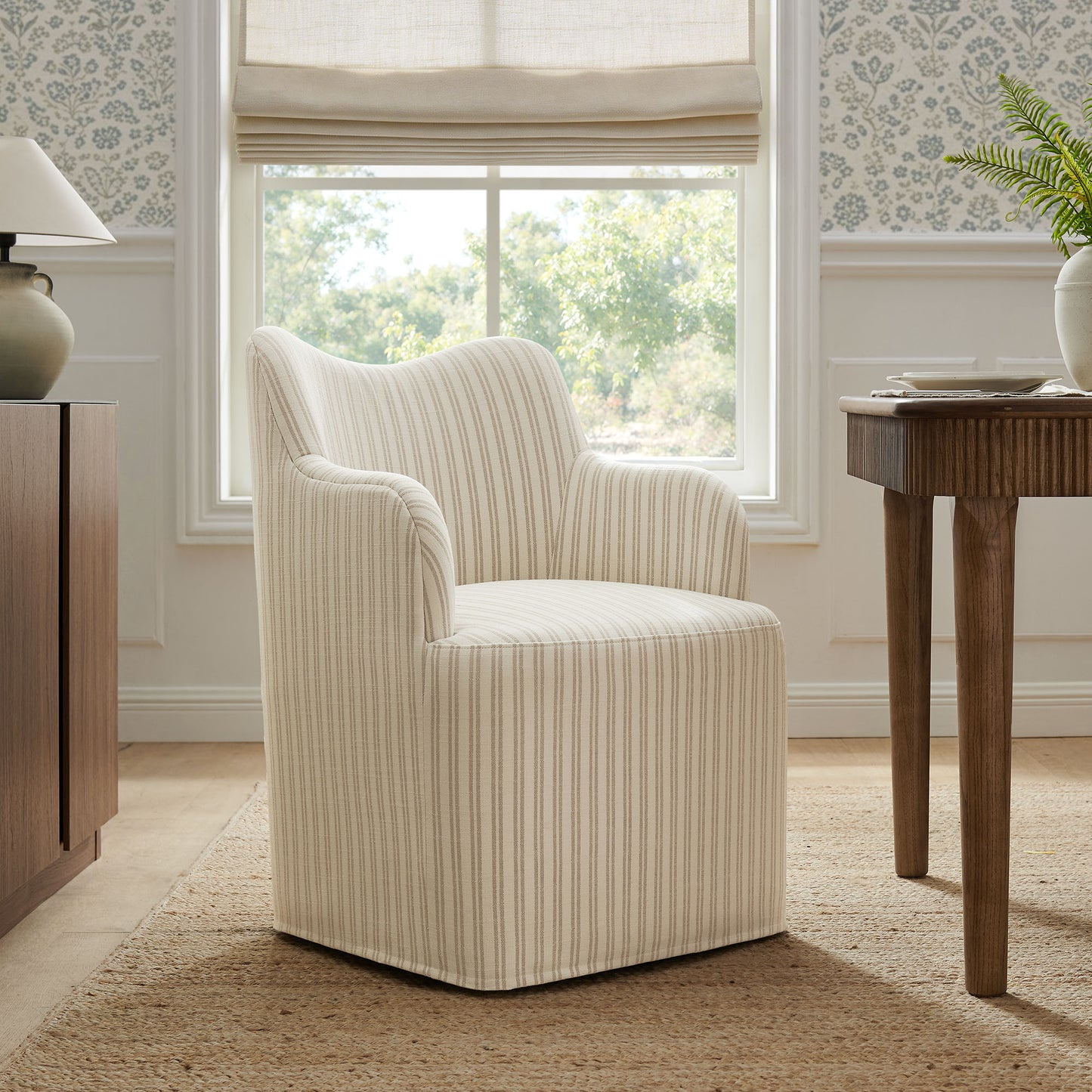 Cordelle Linen Blend Swivel Dining Chair by Modway EEI-7780