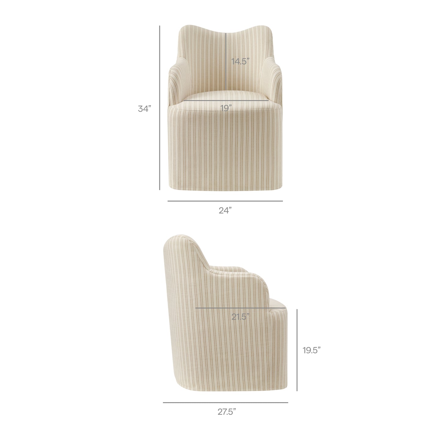 Cordelle Linen Blend Swivel Dining Chair by Modway EEI-7780