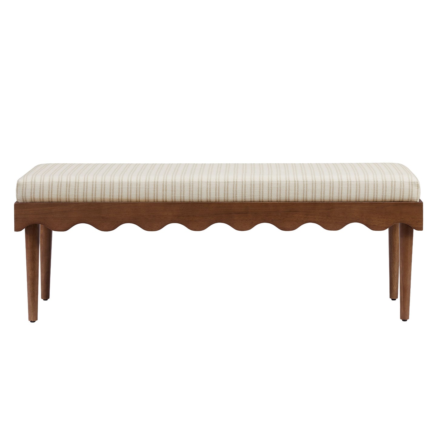Mirette Scalloped Edge Striped Accent Bench by Modway EEI-7781