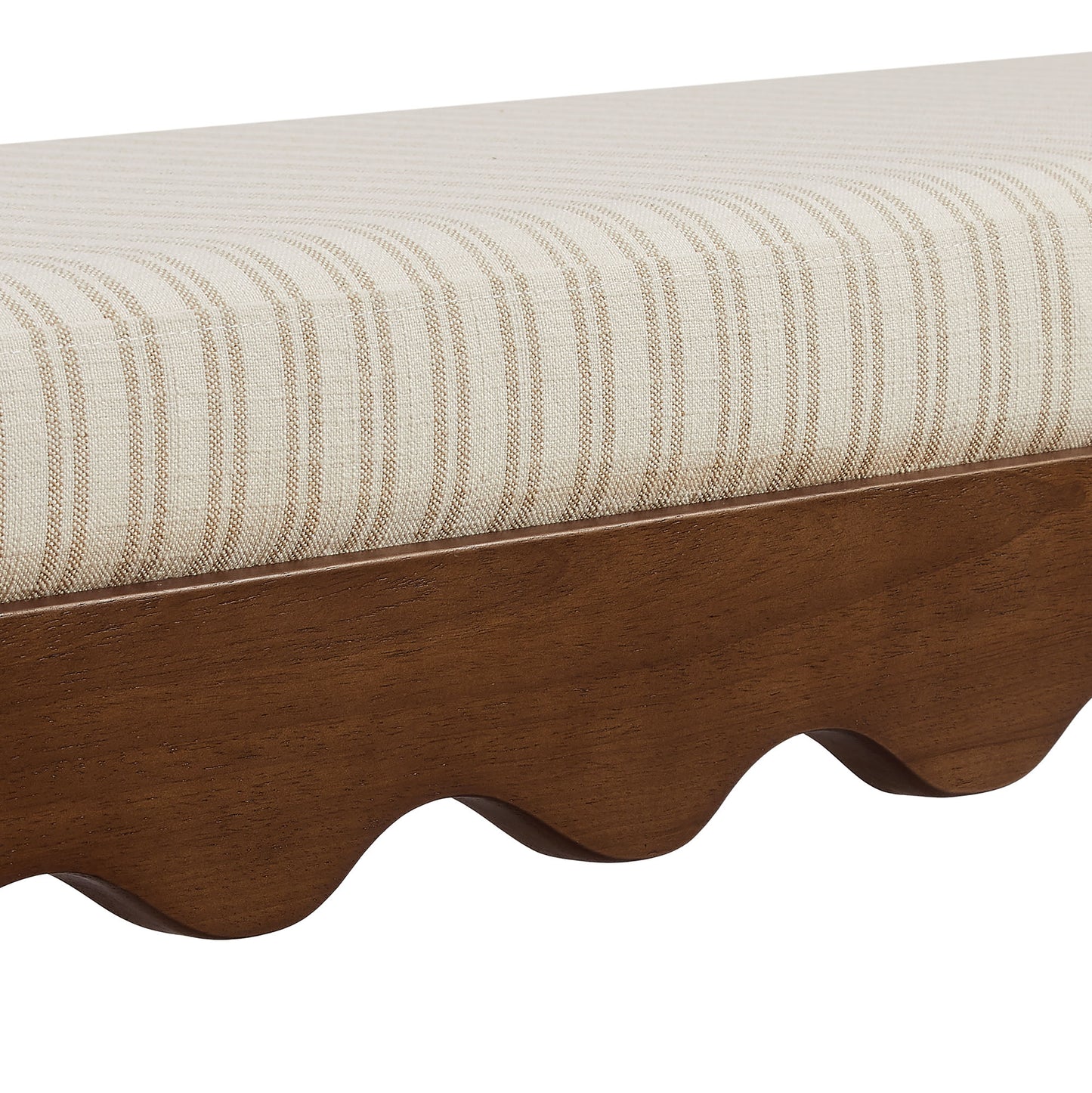 Mirette Scalloped Edge Striped Accent Bench by Modway EEI-7781
