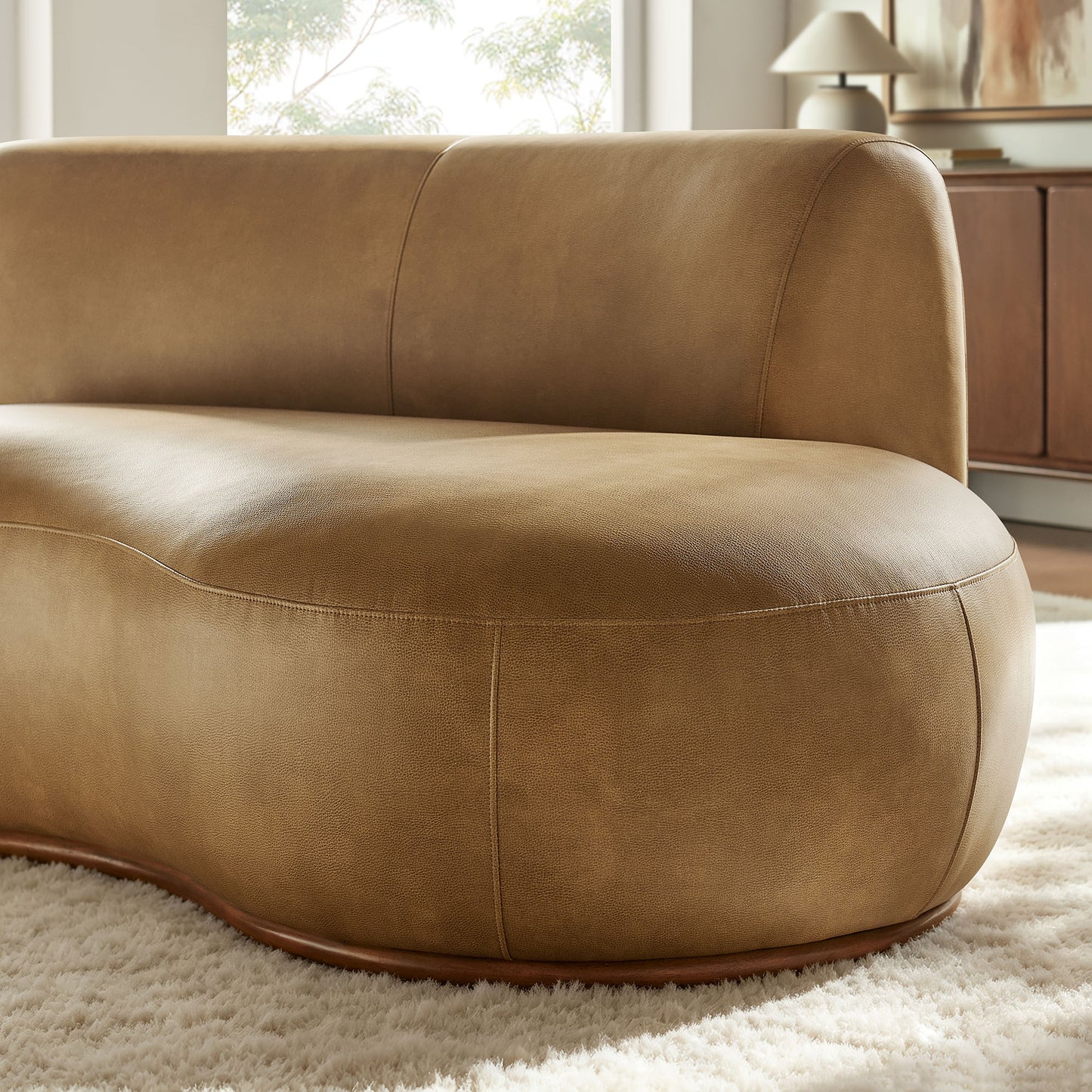 Rialta Curved Right-Arm Vegan Leather Sectional Loveseat by Modway EEI-7784