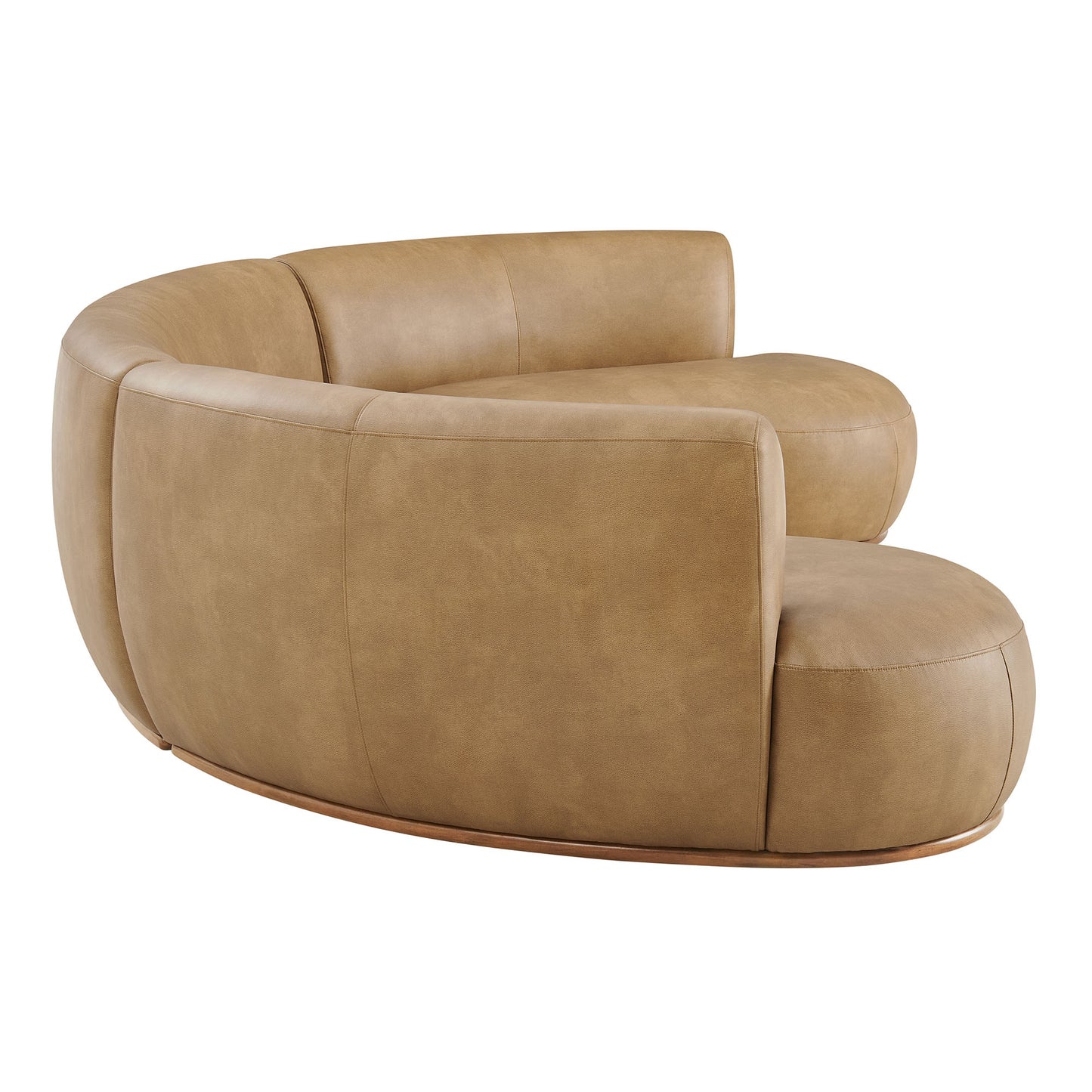 Rialta 3 Piece Curved Vegan Leather Sectional Sofa by Modway EEI-7788