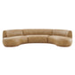 Rialta 3 Piece Curved Vegan Leather Sectional Sofa by Modway EEI-7788