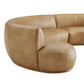 Rialta 3 Piece Curved Vegan Leather Sectional Sofa by Modway EEI-7788