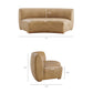 Rialta 3 Piece Curved Vegan Leather Sectional Sofa by Modway EEI-7788