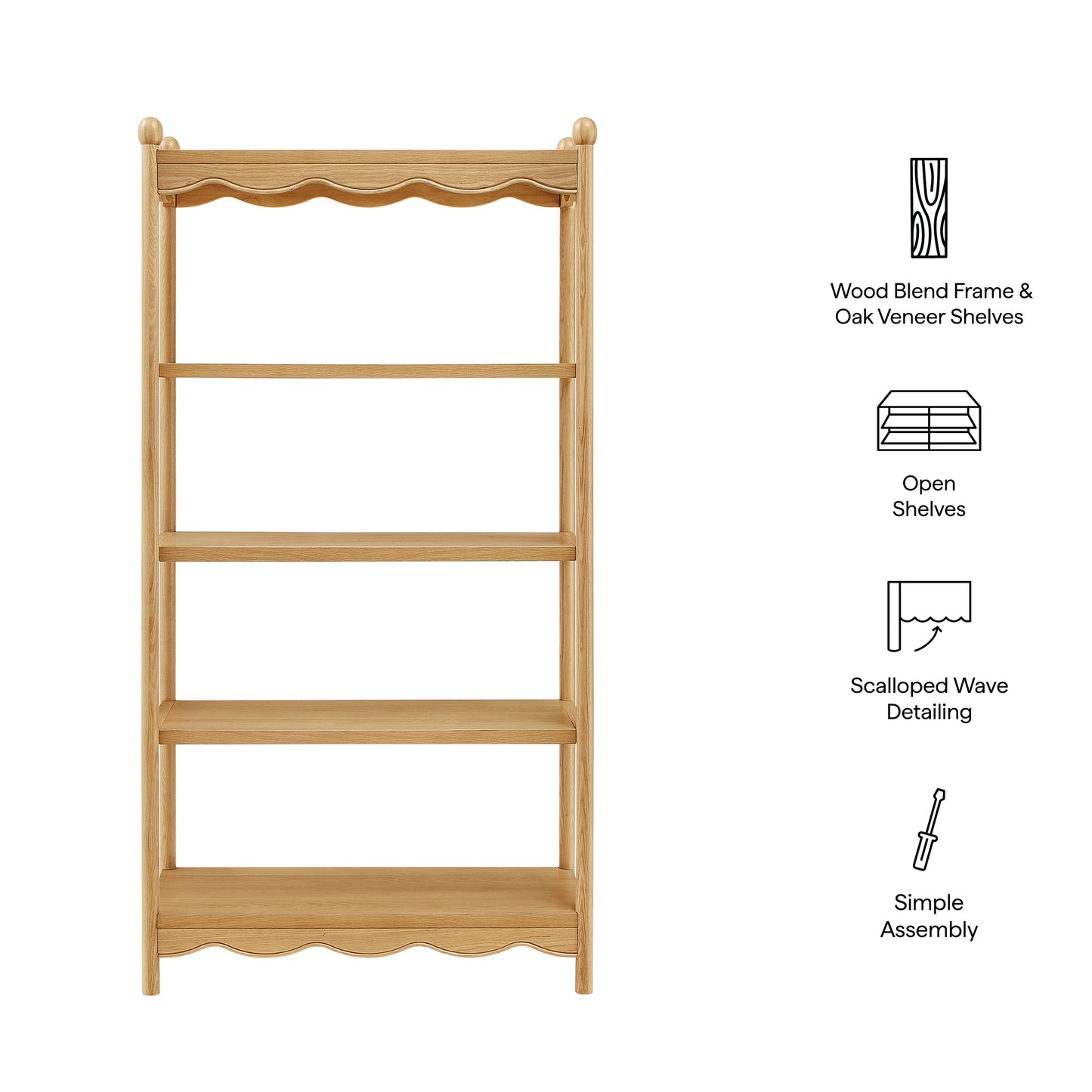Darcy 4-Tier Open Bookcase by Modway EEI-7793