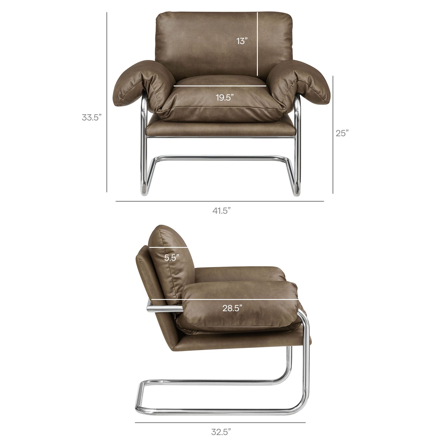 Ansel Vegan Leather Accent Chair by Modway EEI-7795