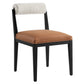 Kai Boucle and Vegan Leather Dining Chair Set of 2 by Modway EEI-7796