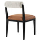 Kai Boucle and Vegan Leather Dining Chair Set of 2 by Modway EEI-7796