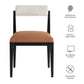 Kai Boucle and Vegan Leather Dining Chair Set of 2 by Modway EEI-7796