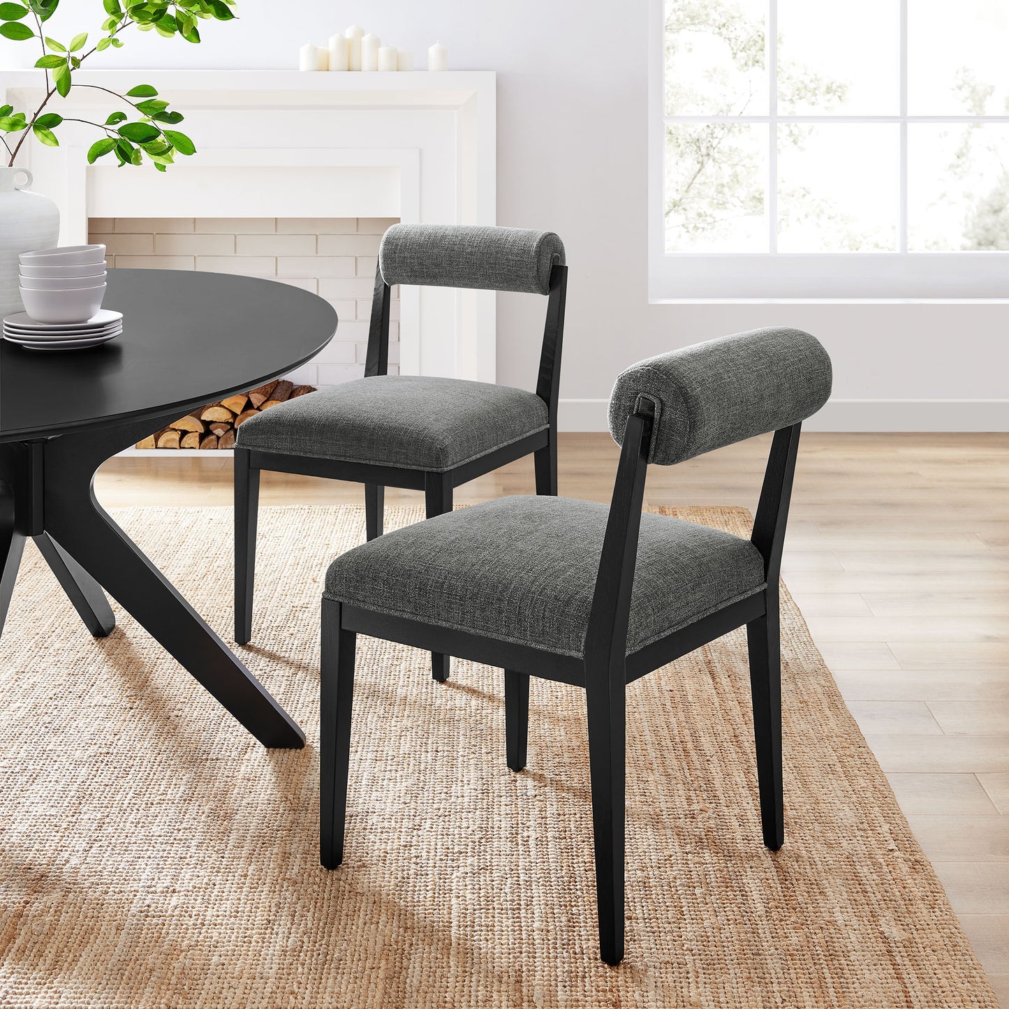 Kai Fabric Dining Chair Set of 2 by Modway EEI-7797