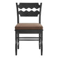 Jax Oak Wood Dining Chair With Wavy Razor Back and Cushion Set of 2 by Modway EEI-7798