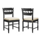 Jax Oak Wood Dining Chair With Wavy Razor Back and Cushion Set of 2 by Modway EEI-7798