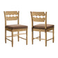 Jax Oak Wood Dining Chair With Wavy Razor Back and Cushion Set of 2 by Modway EEI-7798