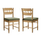 Jax Oak Wood Dining Chair With Wavy Razor Back and Cushion Set of 2 by Modway EEI-7798