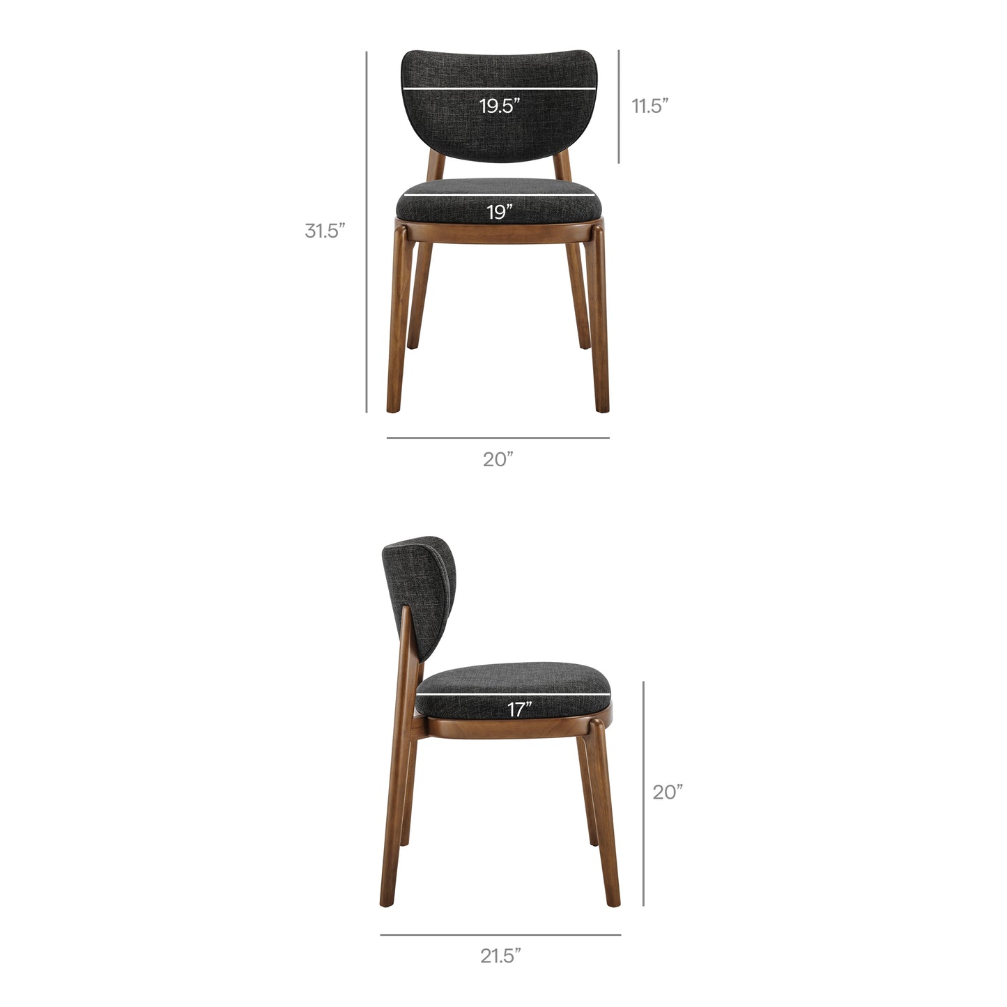 Fenwick Fabric Dining Chairs Set of 2 by Modway EEI-7800