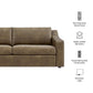 Liora 87 Inch Vegan Leather Sofa by Modway EEI-7803