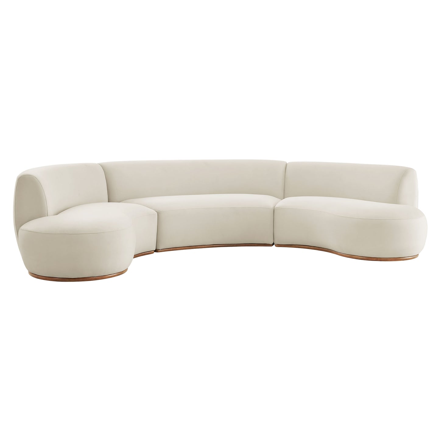 Rialta 3 Piece Curved Performance Velvet Sectional Sofa by Modway EEI-7805