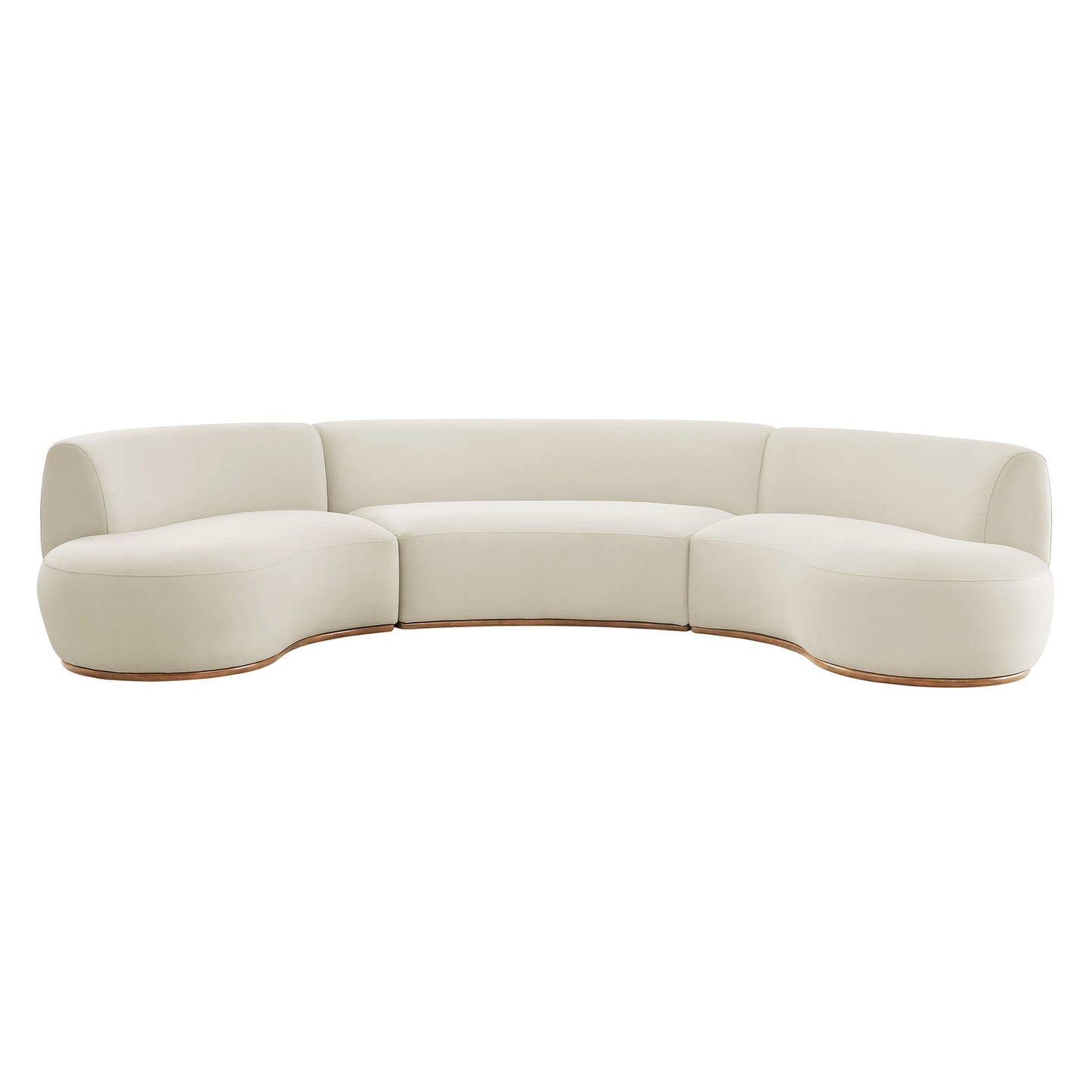 Rialta 3 Piece Curved Performance Velvet Sectional Sofa by Modway EEI-7805