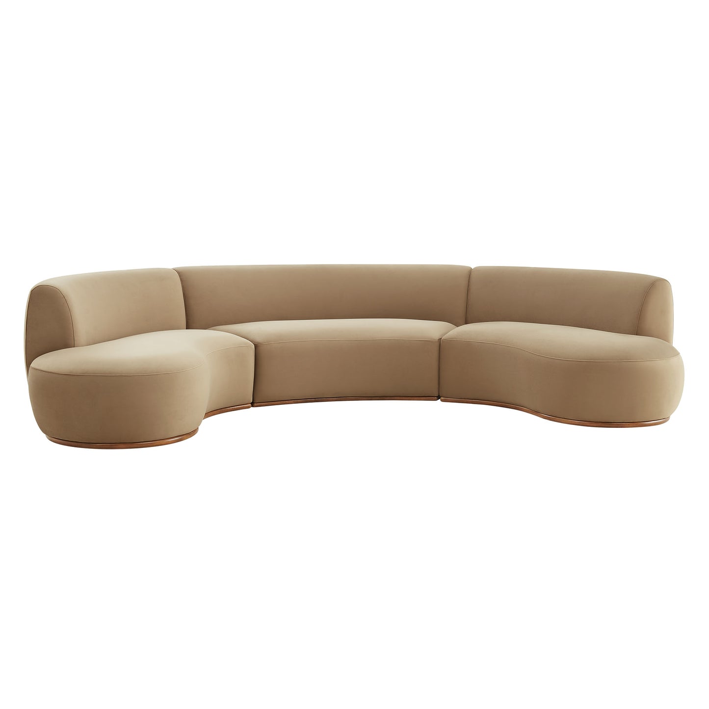 Rialta 3 Piece Curved Performance Velvet Sectional Sofa by Modway EEI-7805