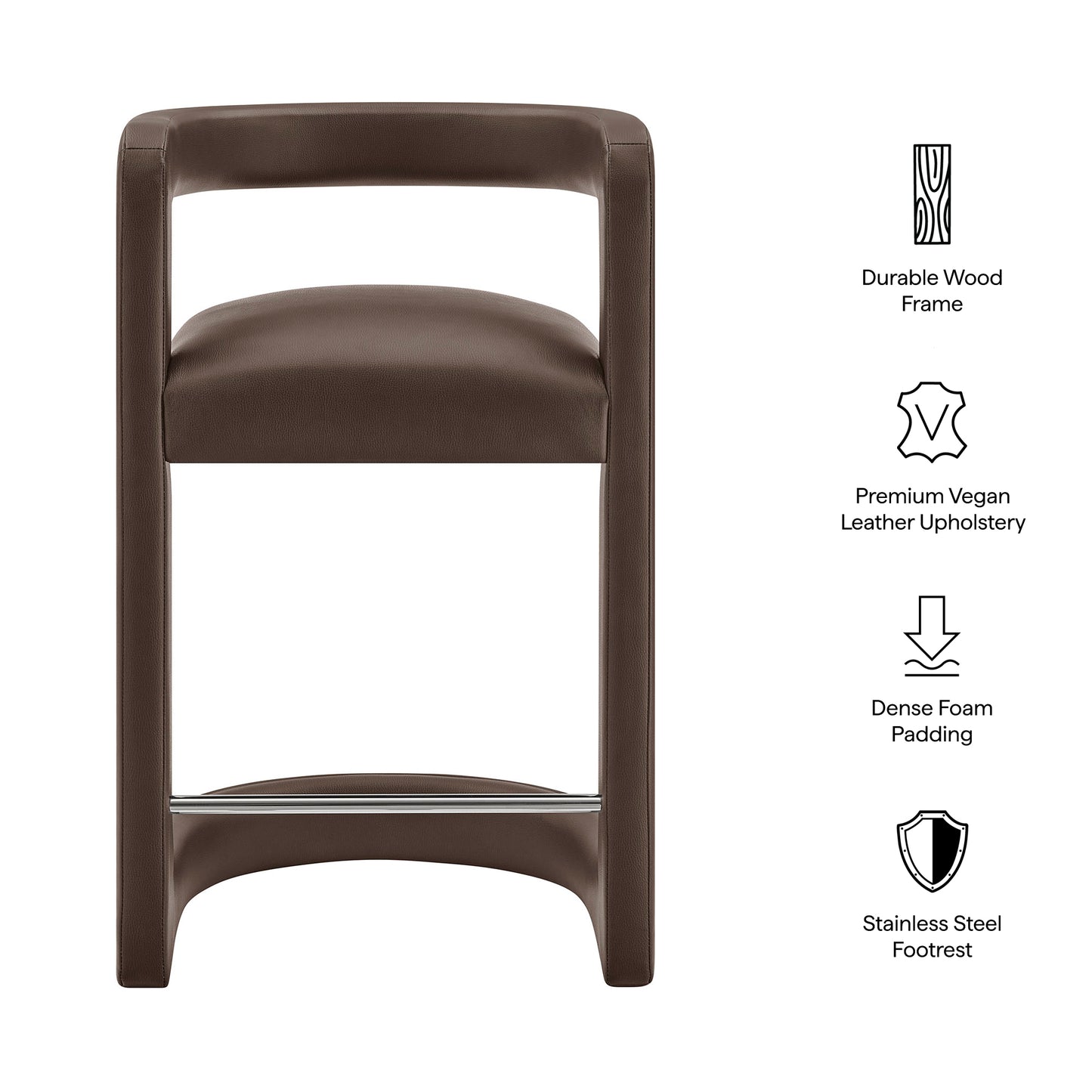Winslow Premium Vegan Leather Counter Stool by Modway EEI-7808