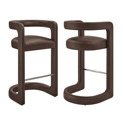 Winslow Premium Vegan Leather Bar Stool Set of 2 by Modway EEI-7809