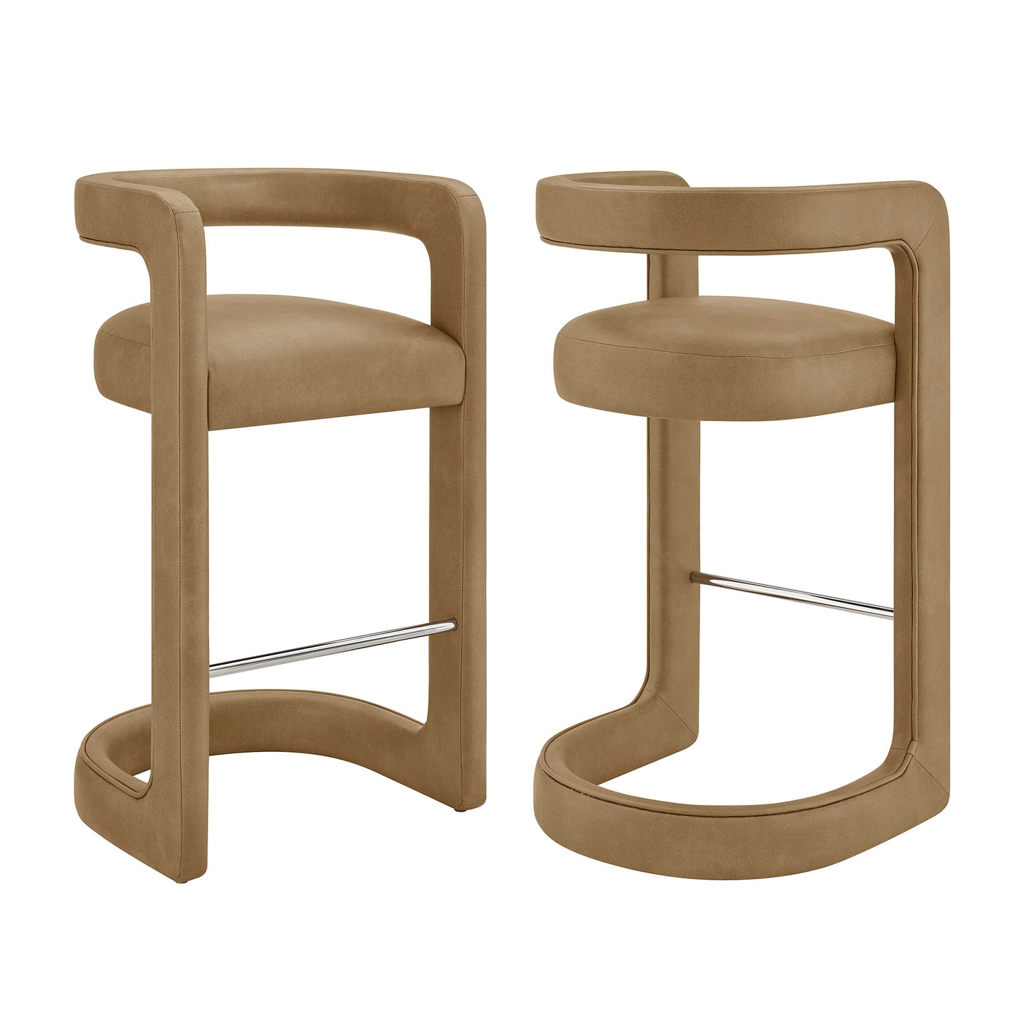 Winslow Premium Vegan Leather Bar Stool Set of 2 by Modway EEI-7809