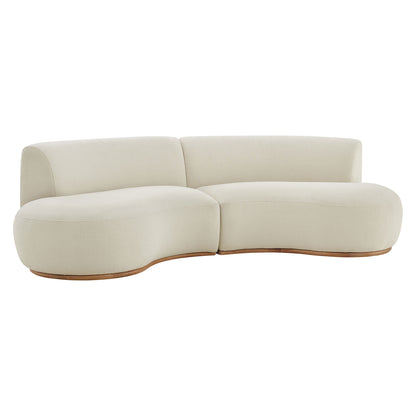 Rialta 2 Piece Curved Slub Weave Fabric Sectional Sofa by Modway EEI-7810