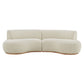 Rialta 2 Piece Curved Slub Weave Fabric Sectional Sofa by Modway EEI-7810