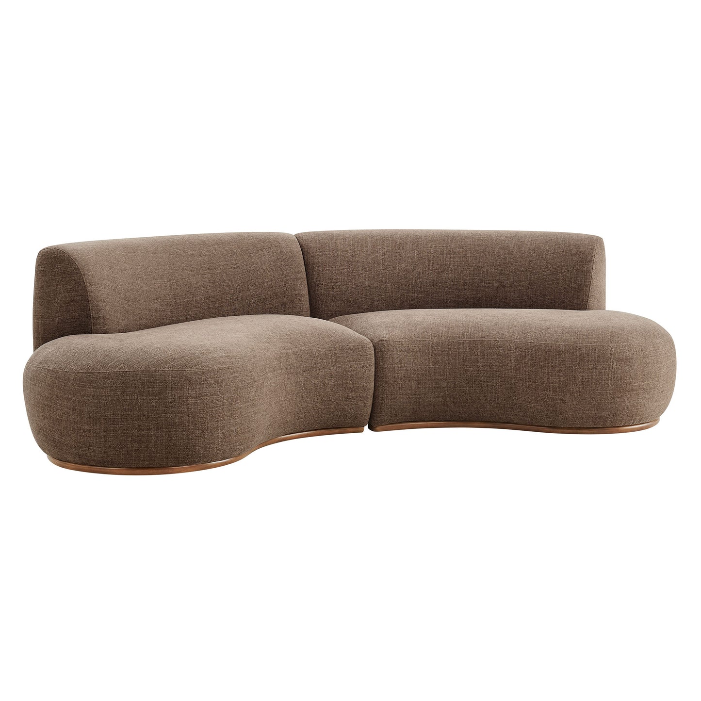 Rialta 2 Piece Curved Slub Weave Fabric Sectional Sofa by Modway EEI-7810