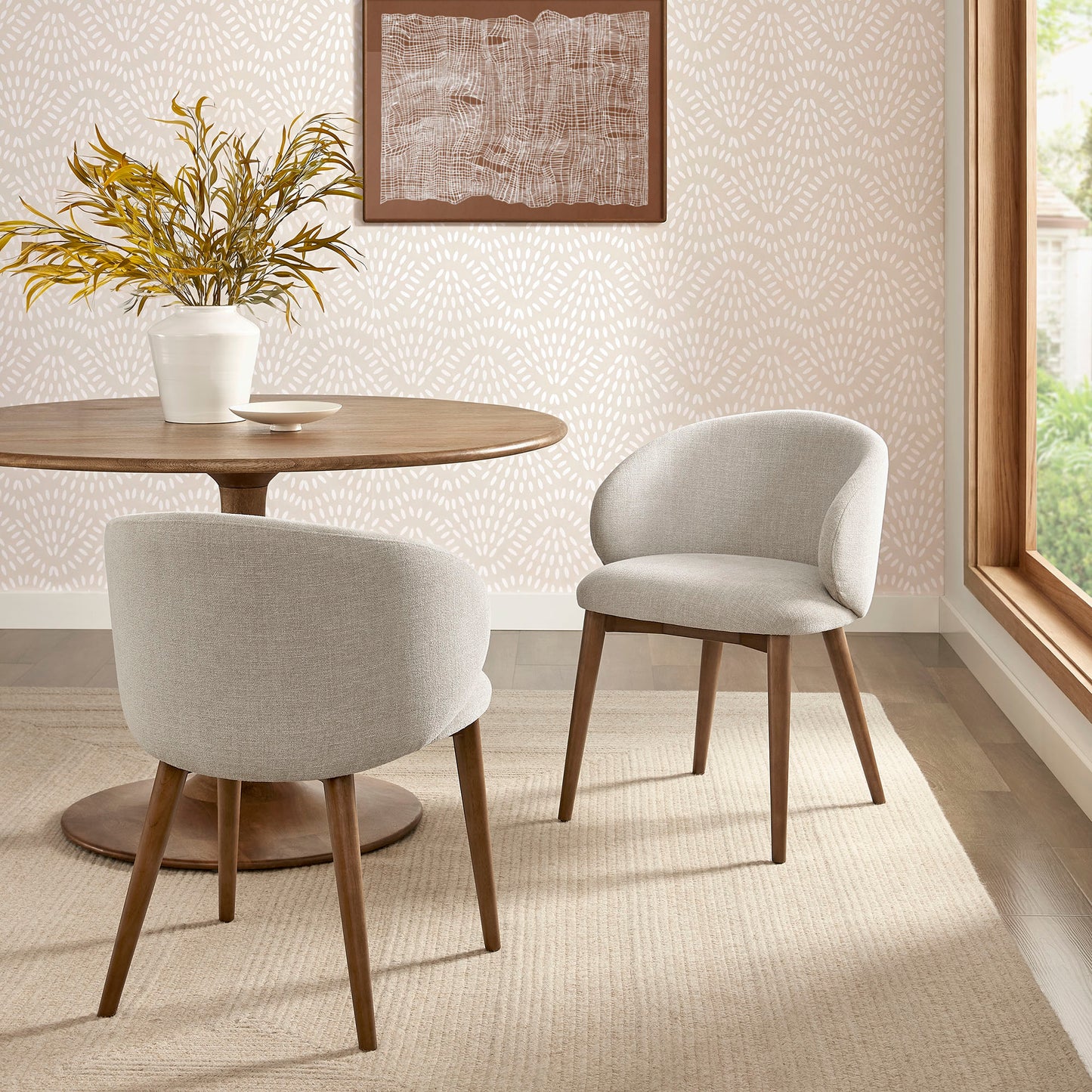 Anelle Upholstered Fabric Dining Chairs Set of 2 by Modway EEI-7814
