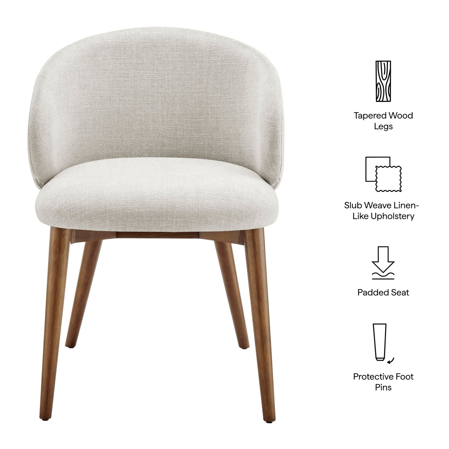 Anelle Upholstered Fabric Dining Chairs Set of 2 by Modway EEI-7814
