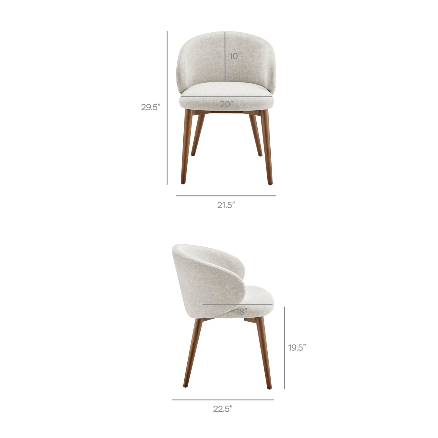Anelle Upholstered Fabric Dining Chairs Set of 2 by Modway EEI-7814