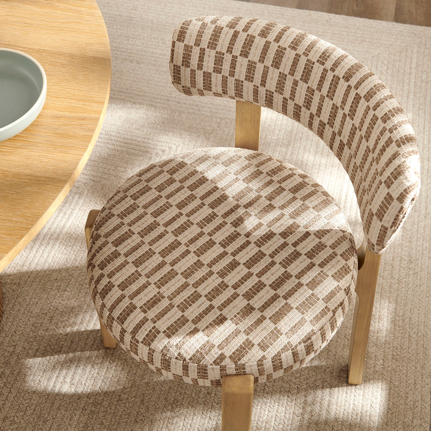 Marsha Retro Upholstered Fabric Dining Chairs Set of 2 by Modway EEI-7815