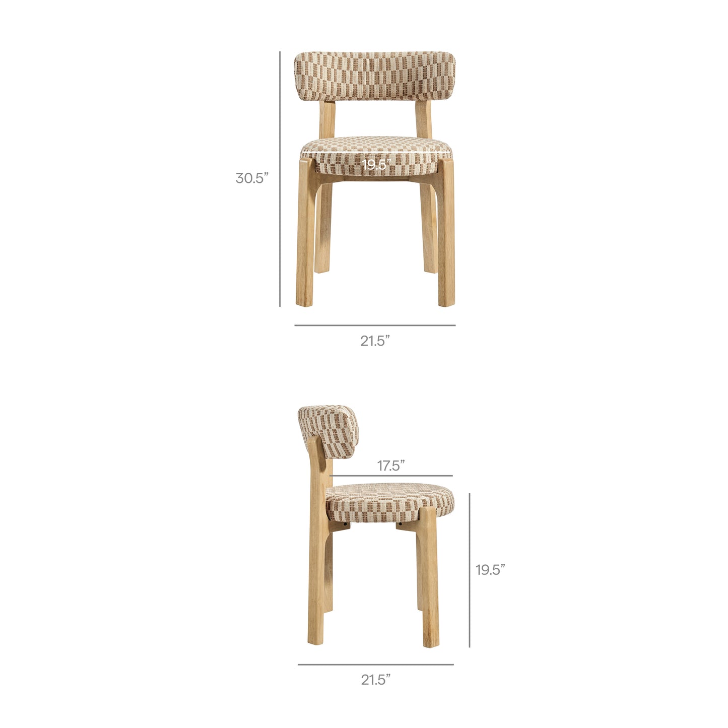 Marsha Retro Upholstered Fabric Dining Chairs Set of 2 by Modway EEI-7815