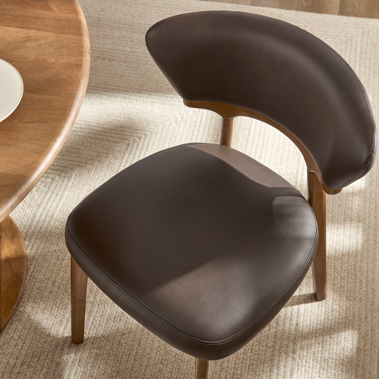 Daphne Vegan Leather Dining Chairs Set of 2 by Modway EEI-7816