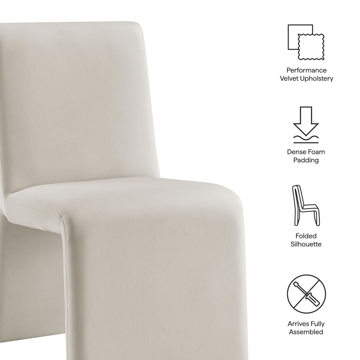 Emory Performance Velvet Dining Side Chair Set of 2 by Modway EEI-7826