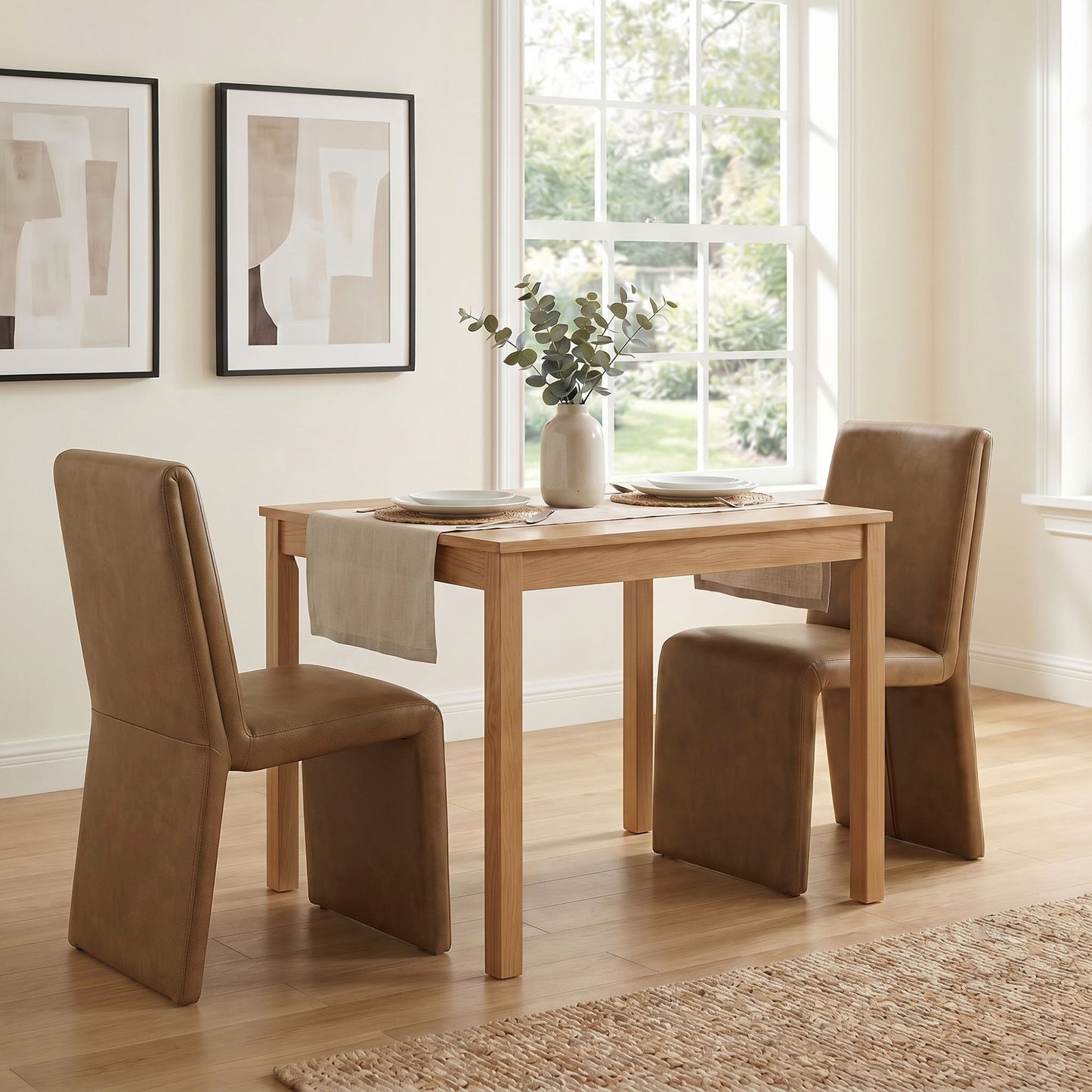 Emory Vegan Leather Dining Side Chair Set of 2 by Modway EEI-7827