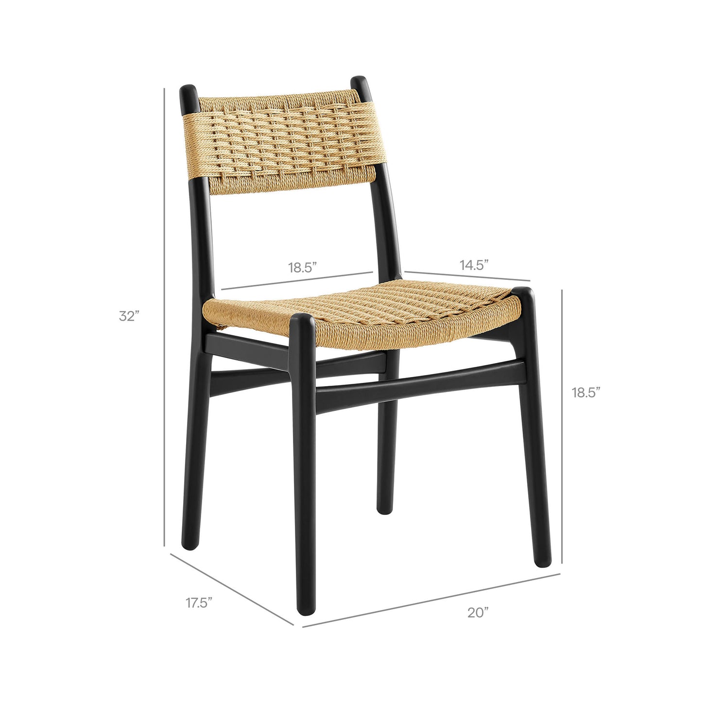Wynn Rope and Wood Dining Side Chair by Modway EEI-7836
