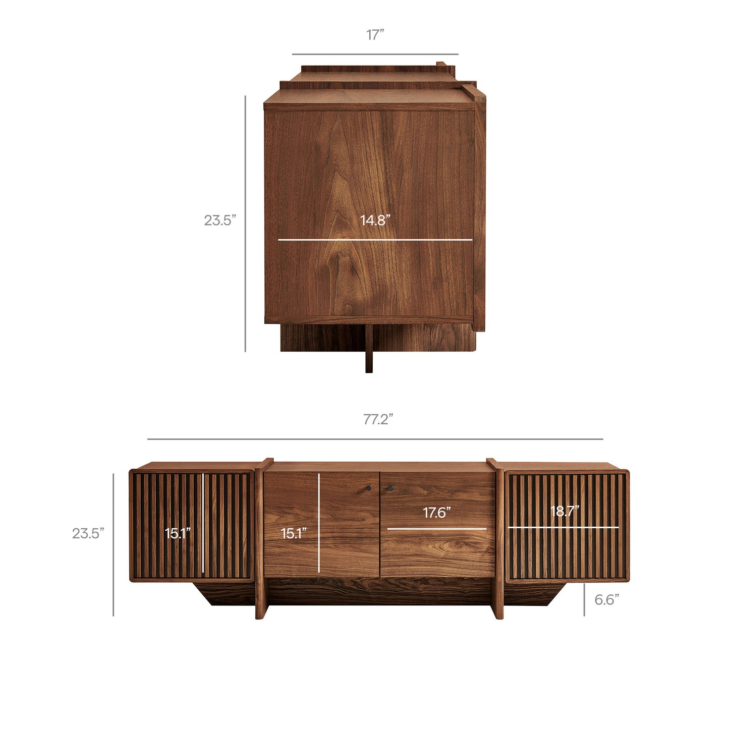 Yarrow 77 Inch Fluted Four Door TV Stand by Modway EEI-7851