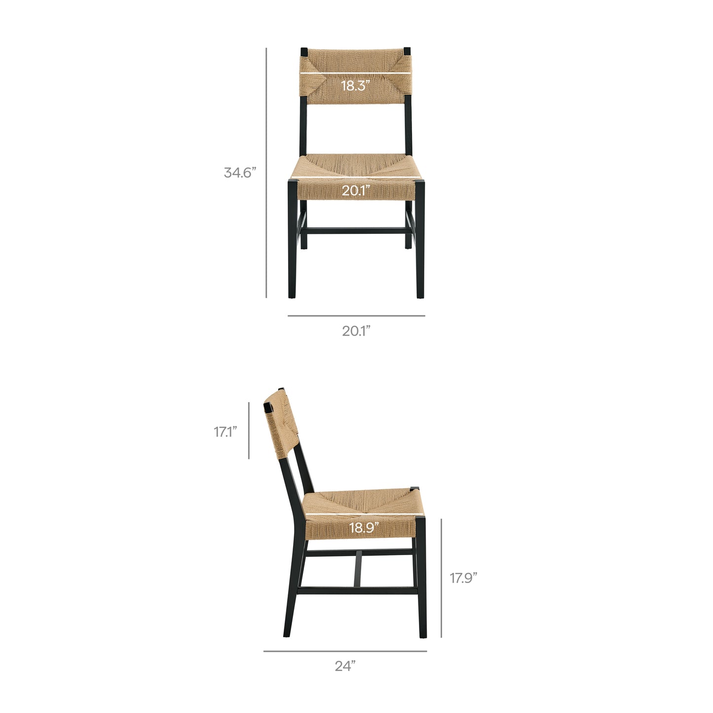 Bodie Wood Dining Chair Set of 2 by Modway EEI-7899