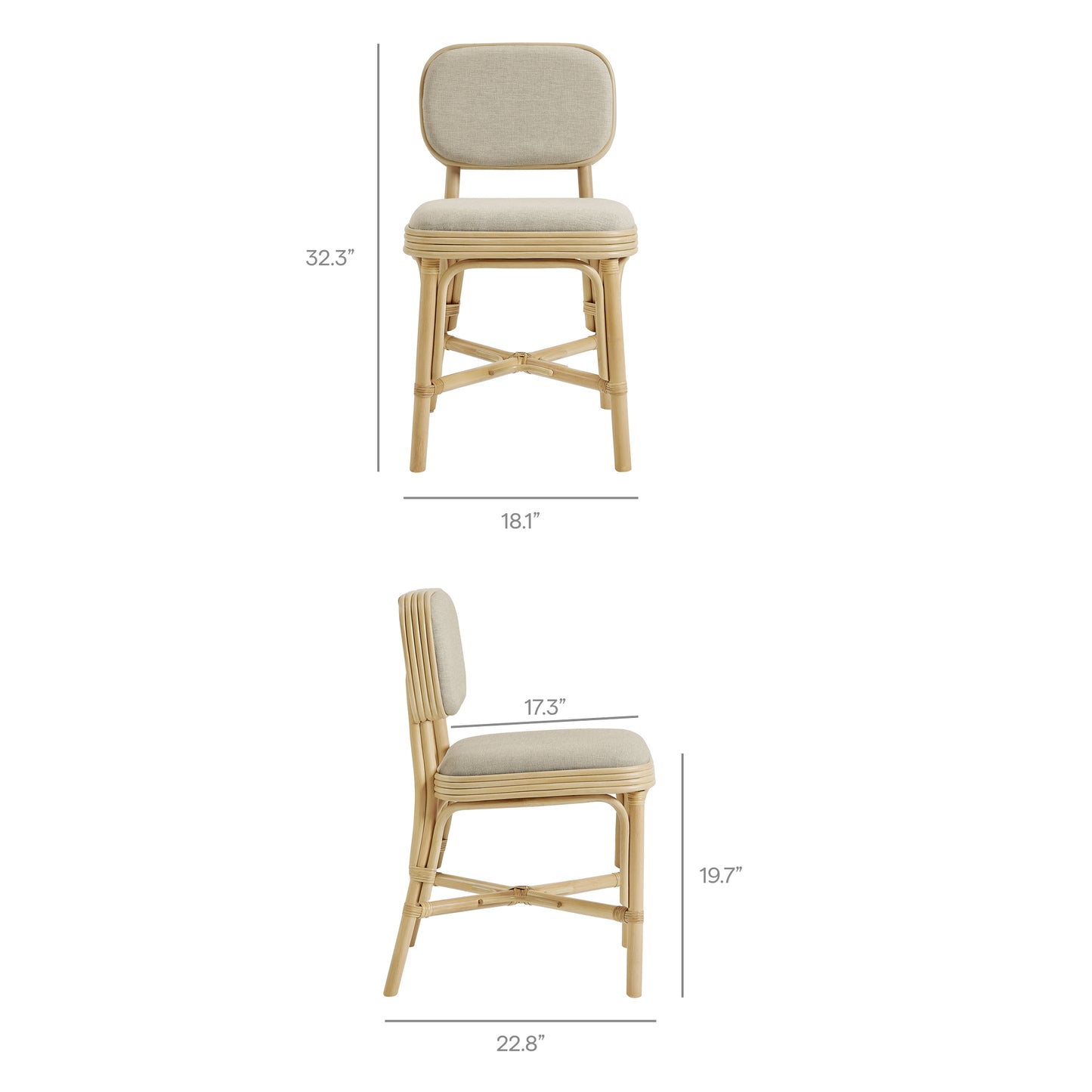 Bahari Upholstered Rattan Dining Chair by Modway EEI-7901