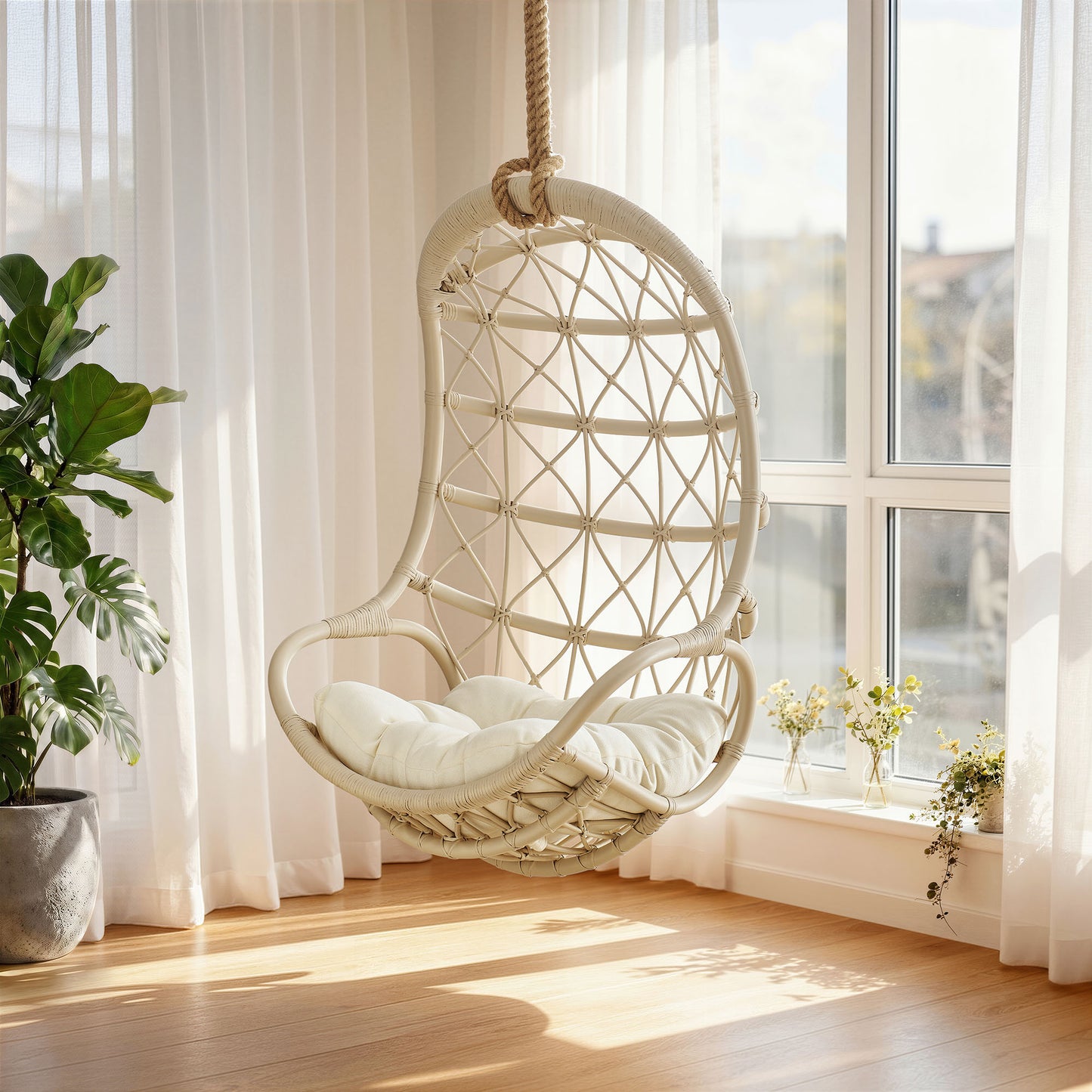 Tamarind Natural Rattan Hanging Chair by Modway EEI-7903