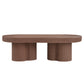 Sarova 60 Inch Natural Rattan Oval Pedestal Coffee Table by Modway EEI-7912