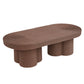 Sarova 60 Inch Natural Rattan Oval Pedestal Coffee Table by Modway EEI-7912