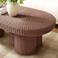 Sarova 60 Inch Natural Rattan Oval Pedestal Coffee Table by Modway EEI-7912