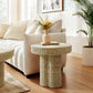 Sarova 20 Inch Natural Rattan Round Pedestal Side Table by Modway EEI-7913