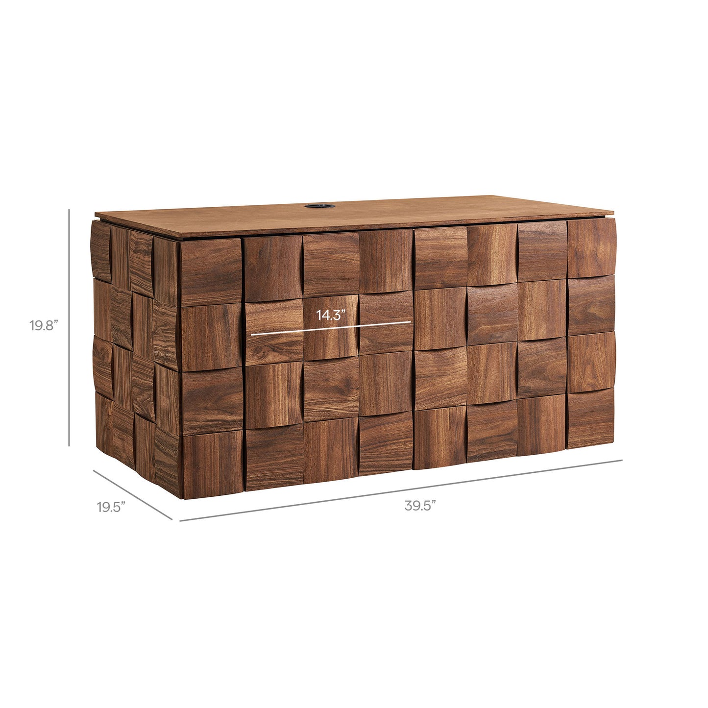 Duskin 39 Inch Geometric Block Design Wall Mounted TV Stand by Modway EEI-7932