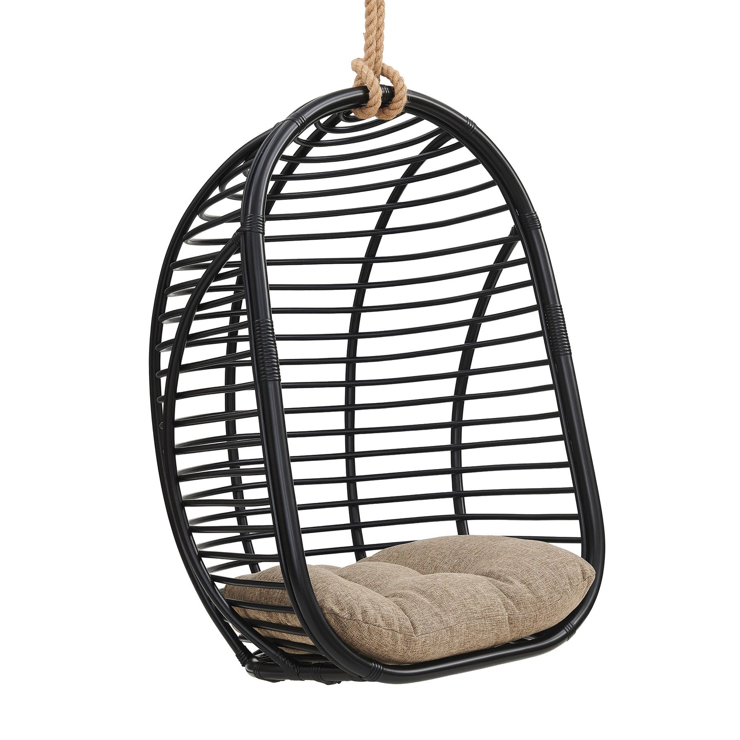 Neve Open Rib Weave Natural Rattan Hanging Chair by Modway EEI-7935
