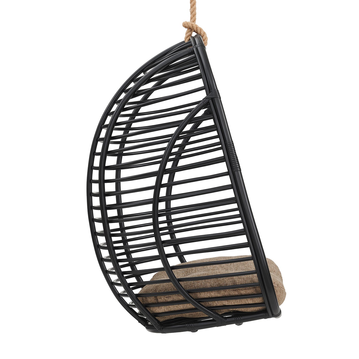 Neve Open Rib Weave Natural Rattan Hanging Chair by Modway EEI-7935